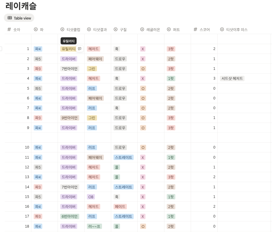 레이캐슬cc 세종-레이 코스 사진 및 공략 정보
