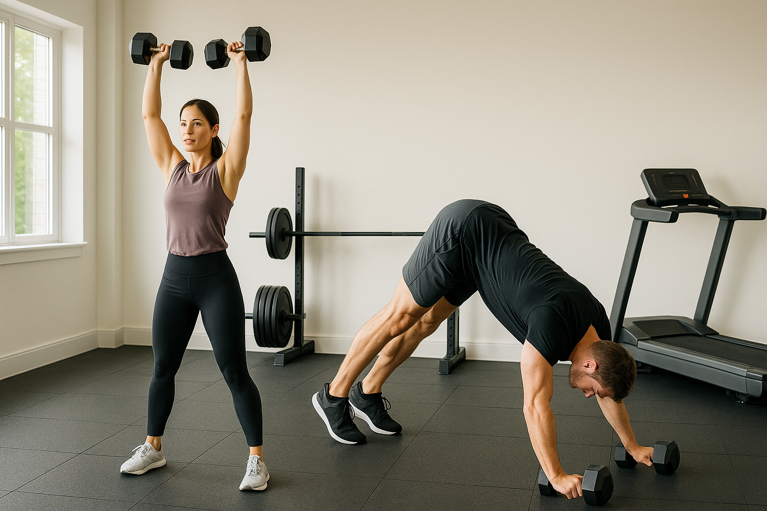 덤벨 프레스 루틴