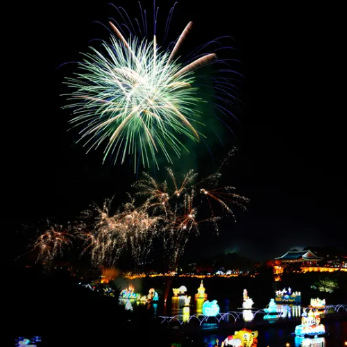 진주남강유등축제-불꽃놀이