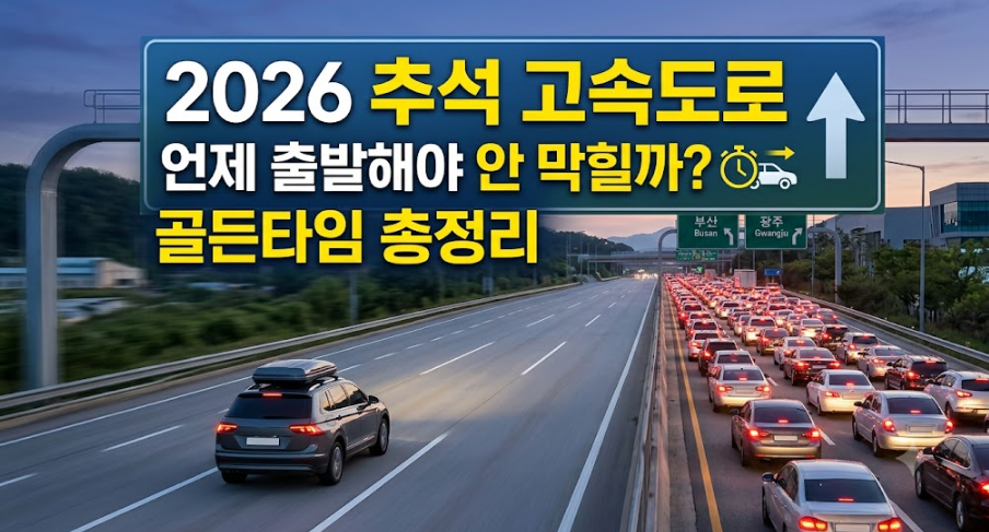 2026 추석 고속도로 언제 출발해야 안 막힐까? 귀성&middot;귀경 골든타임 총정리<img src=