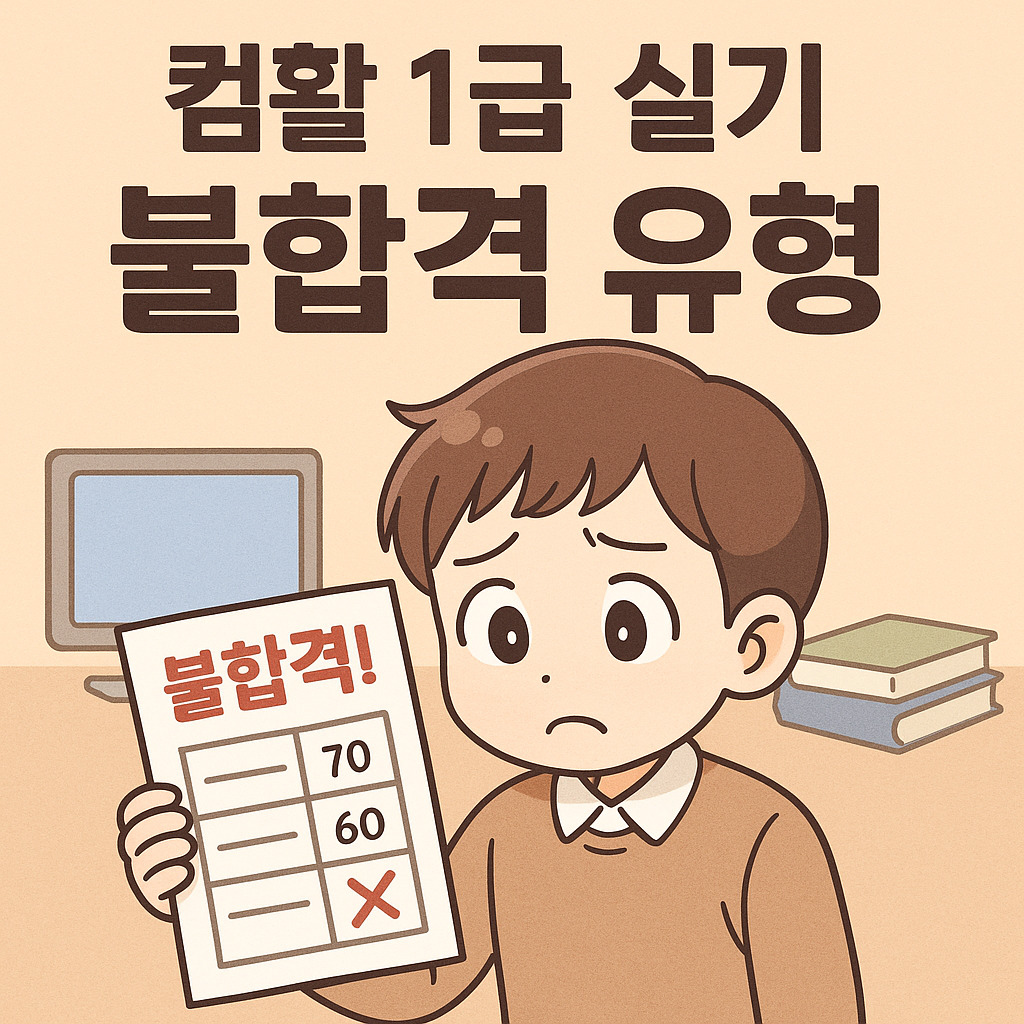 컴활 1급 실기 불합격 유형과 점수 기준 분석