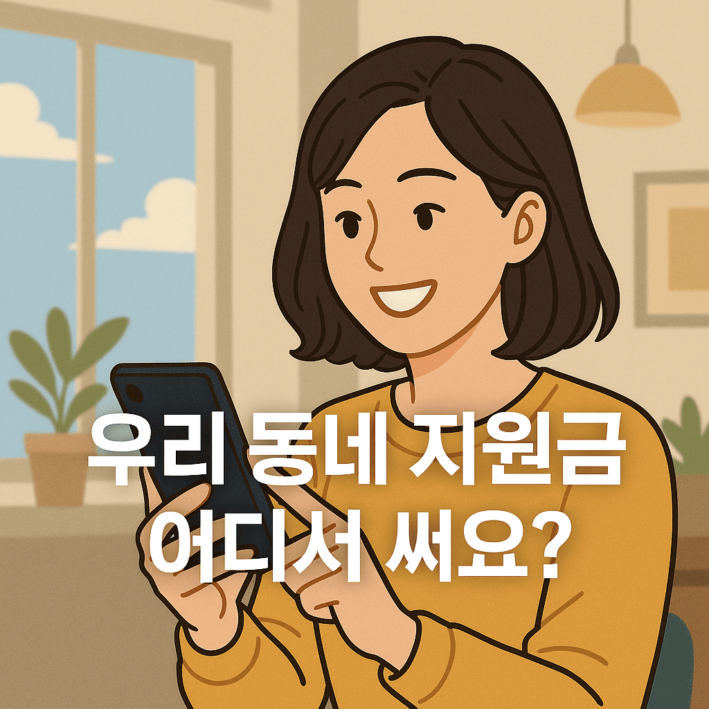 지역별 민생지원금 사용처 조회 방법과 카드사별 사용 가이드