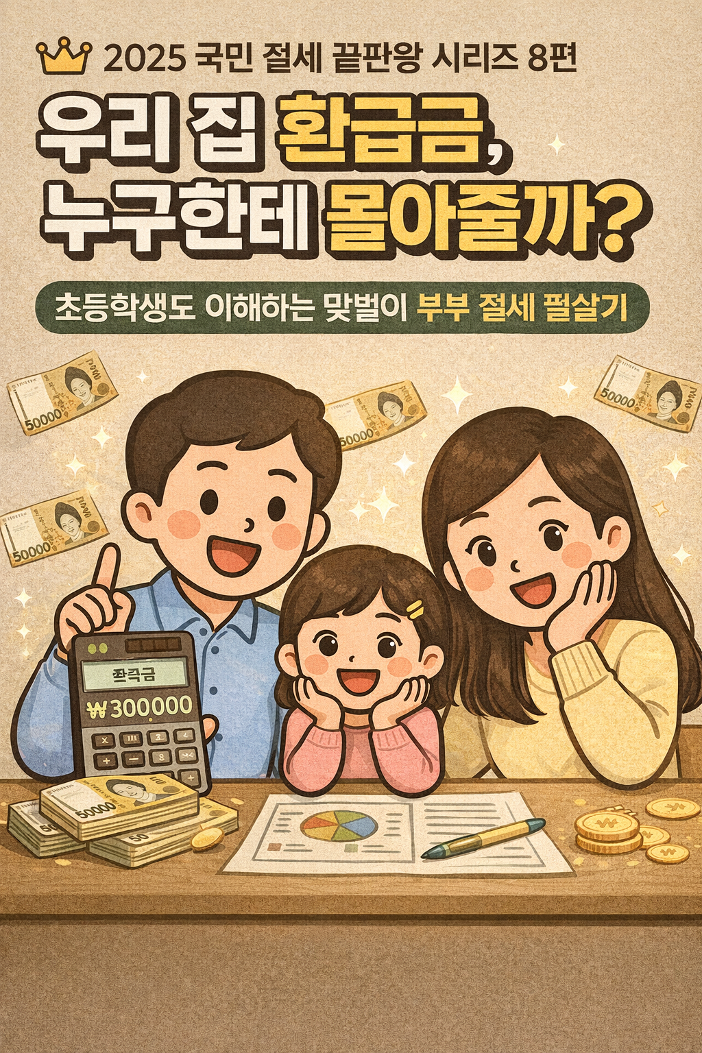 2025 국민 절세 끝판왕 시리즈 8편: "우리 집 환급금, 누구한테 몰아줄까?" 초등학생도 이해하는 맞벌이 부부 절세 필살기