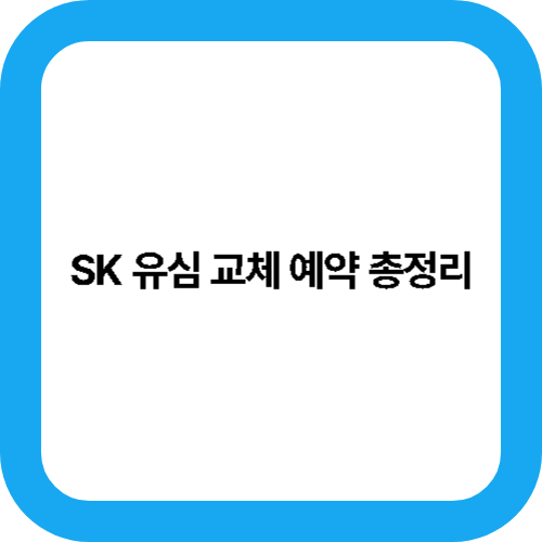 SK 유심 교체 예약 총정리 대표사진