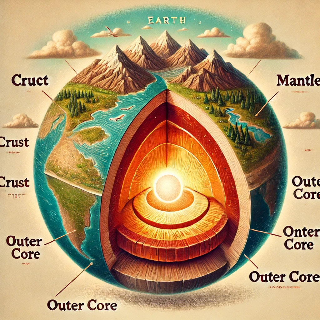 📄 지질학 시리즈 1화 – 지구 속, 세 겹의 비밀