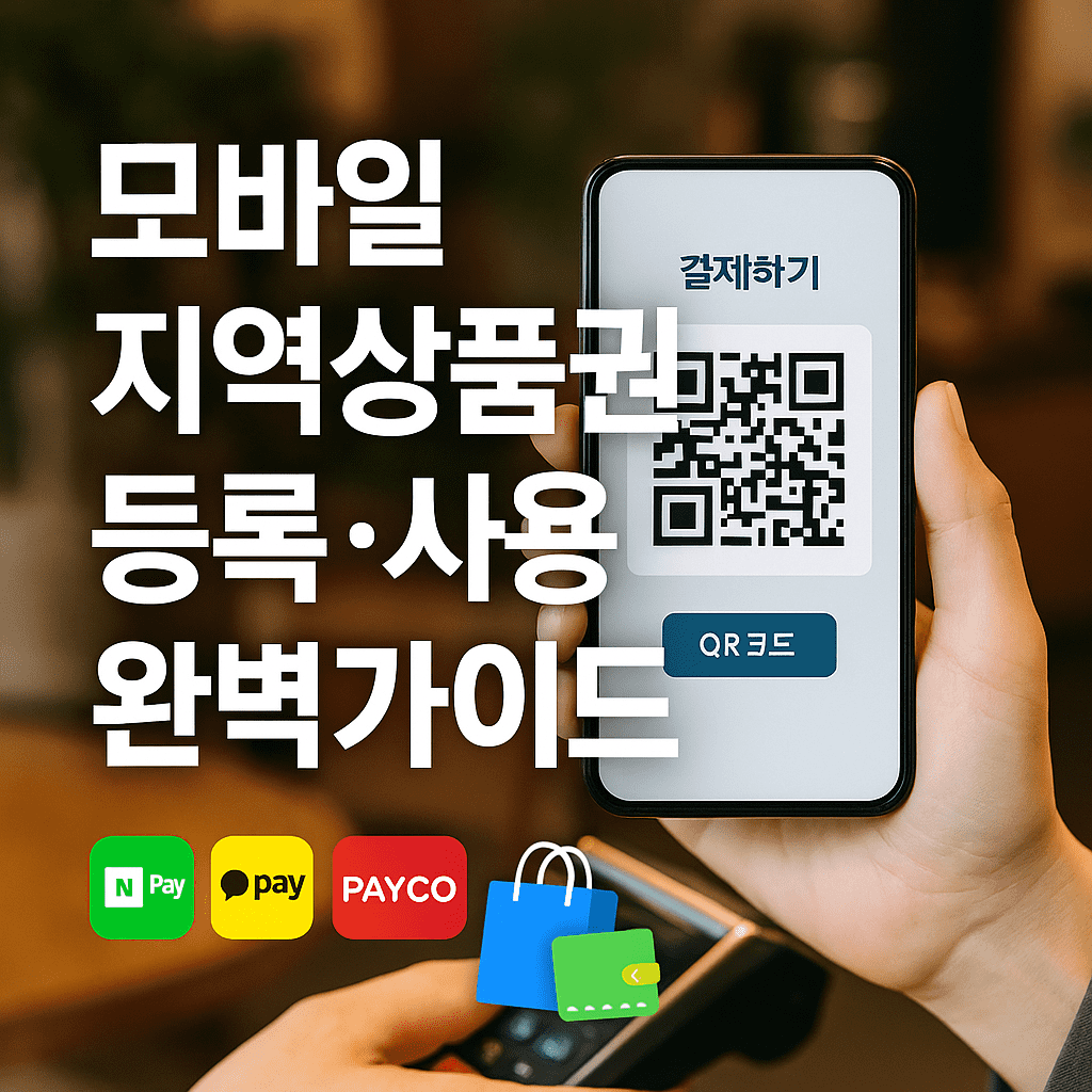 모바일 지역사랑 상품권 등록 방법과 사용 가이드