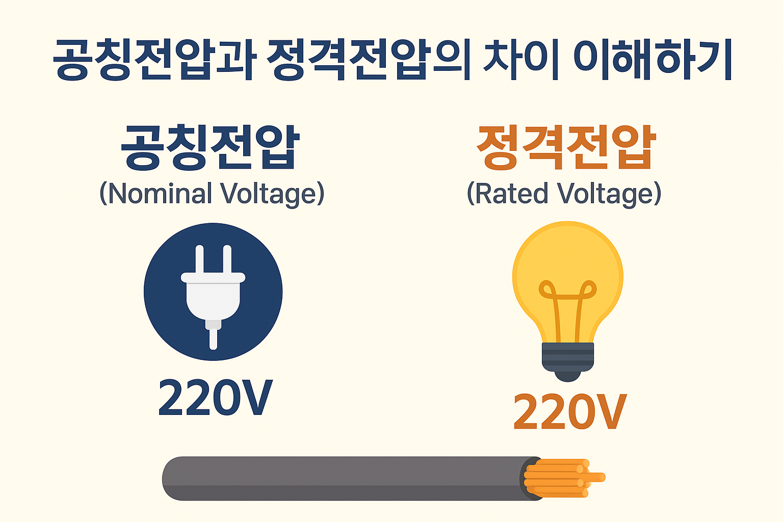 공칭전압과 정격전압의 차이 이해하기