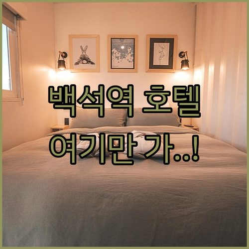 일산 백석역 근처 호텔 베스트 5곳 ..