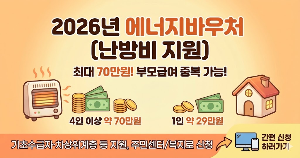 에너지바우처 난방비 지원 신청