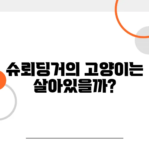 슈뢰딩거의 고양이는 살아있을까?