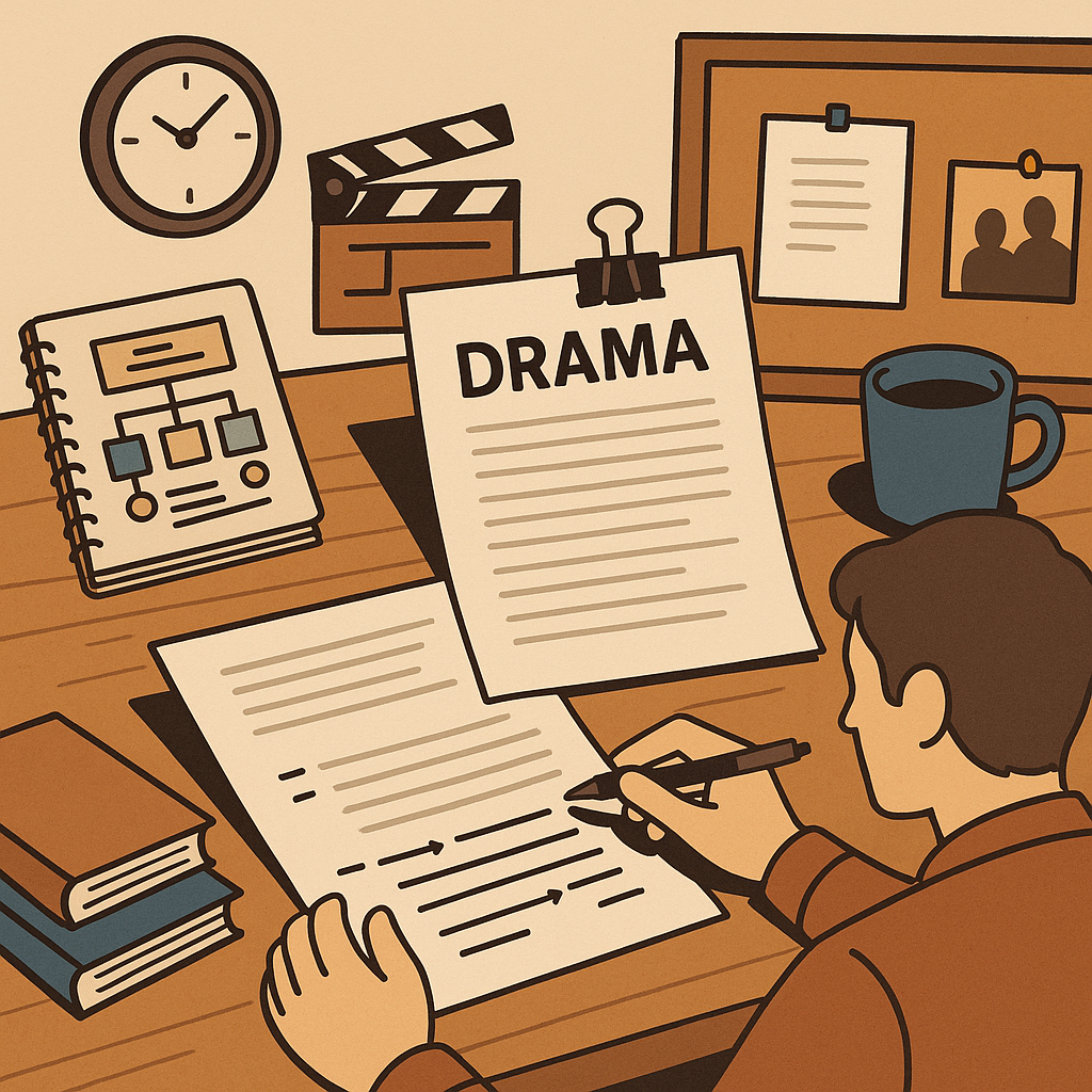 작가 중심 드라마 시장 AI로 만든 삽화