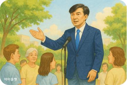 정치 비전 발표 장면