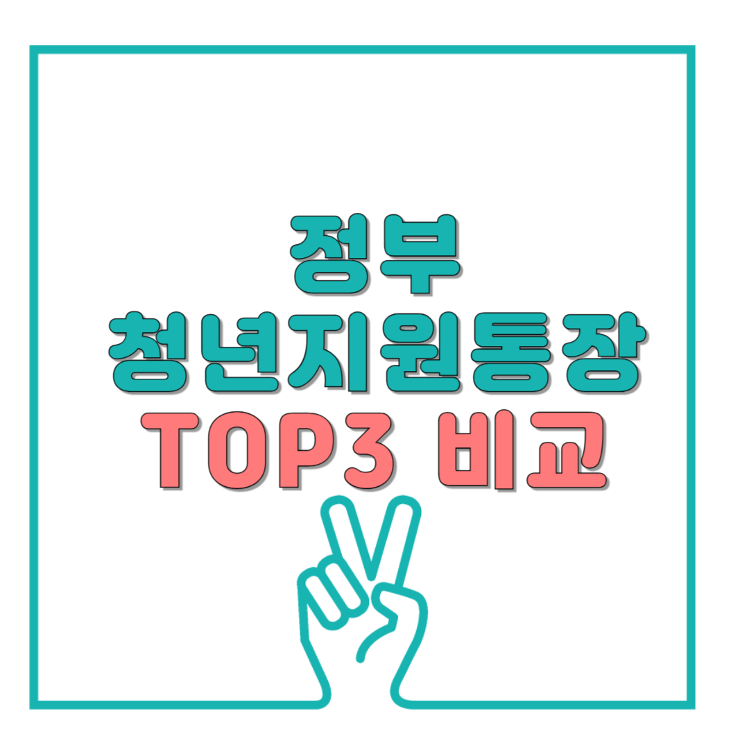 정부 청년 지원 통장 TOP3 비교 - 2025년 기준 가장 유리한 건?