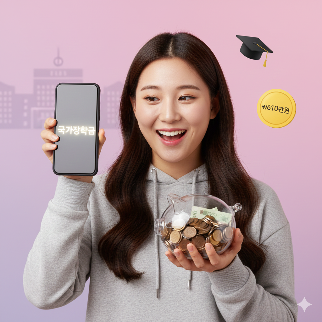 2026 ๊ตญ๊ฐ์ฅํ๊ธ ์ ์ฒญ, ์ต๋ 610๋ง์ ๋ฐ๋ ๋ฒ(์ถ์ฒ:๊ต์ก๋ถ)