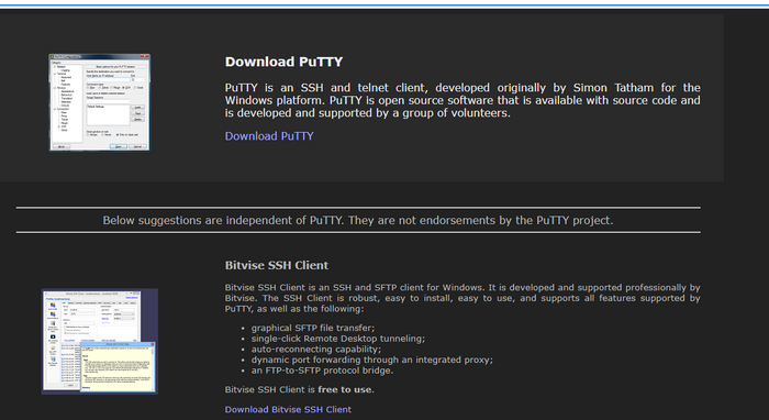 putty공식홈페이지