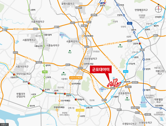 군포 대야미지구 지도