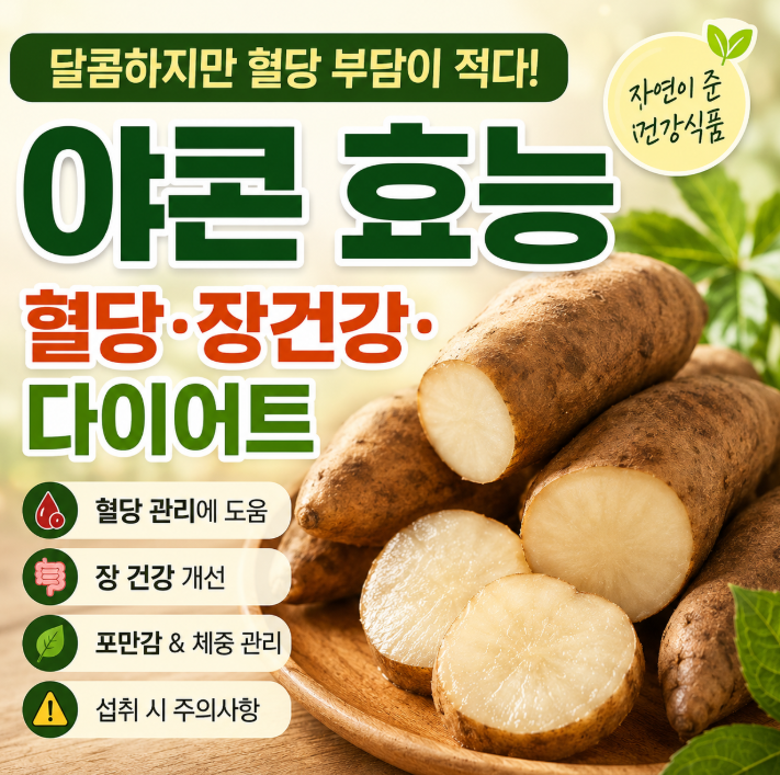 야콘 효능 "의외로 모르고 먹는다..." 혈당 관리 장건강 다이어트 효과 부작용까지 전부알려드림1