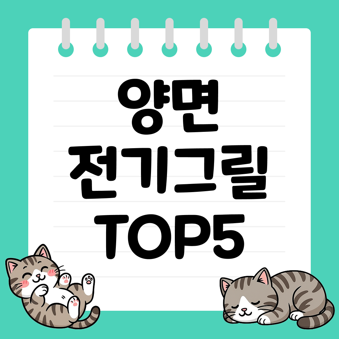 기름 튐 없이 깔끔하게 구워지는 양면 전기그릴 추천 순위 TOP5