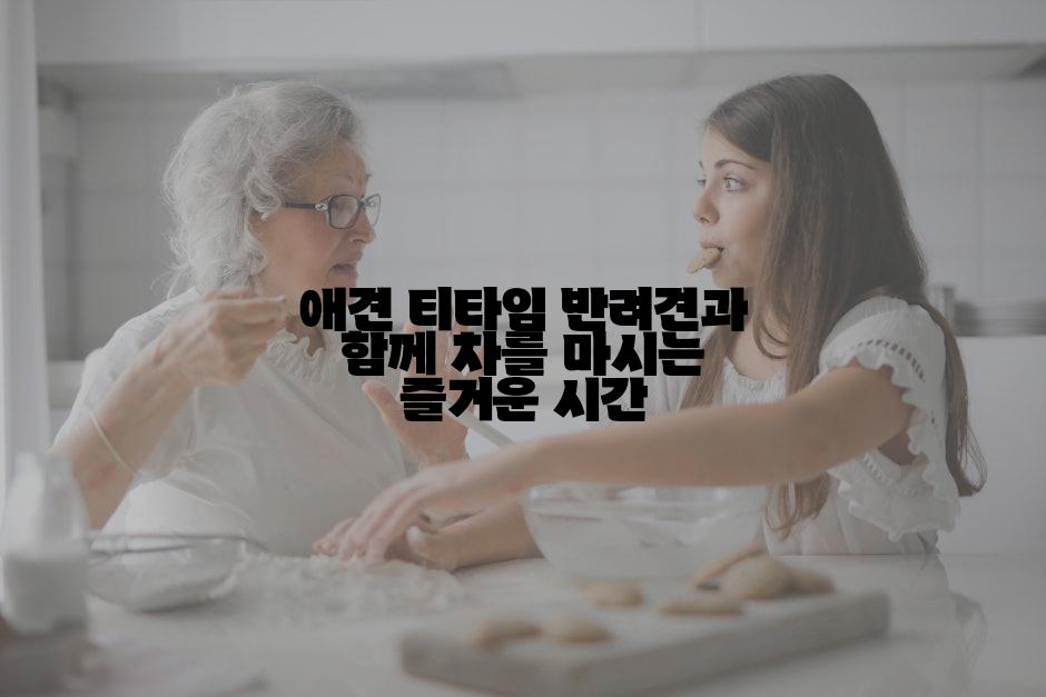 애견 티타임 반려견과 함께 차를 마시는 즐거운 시간