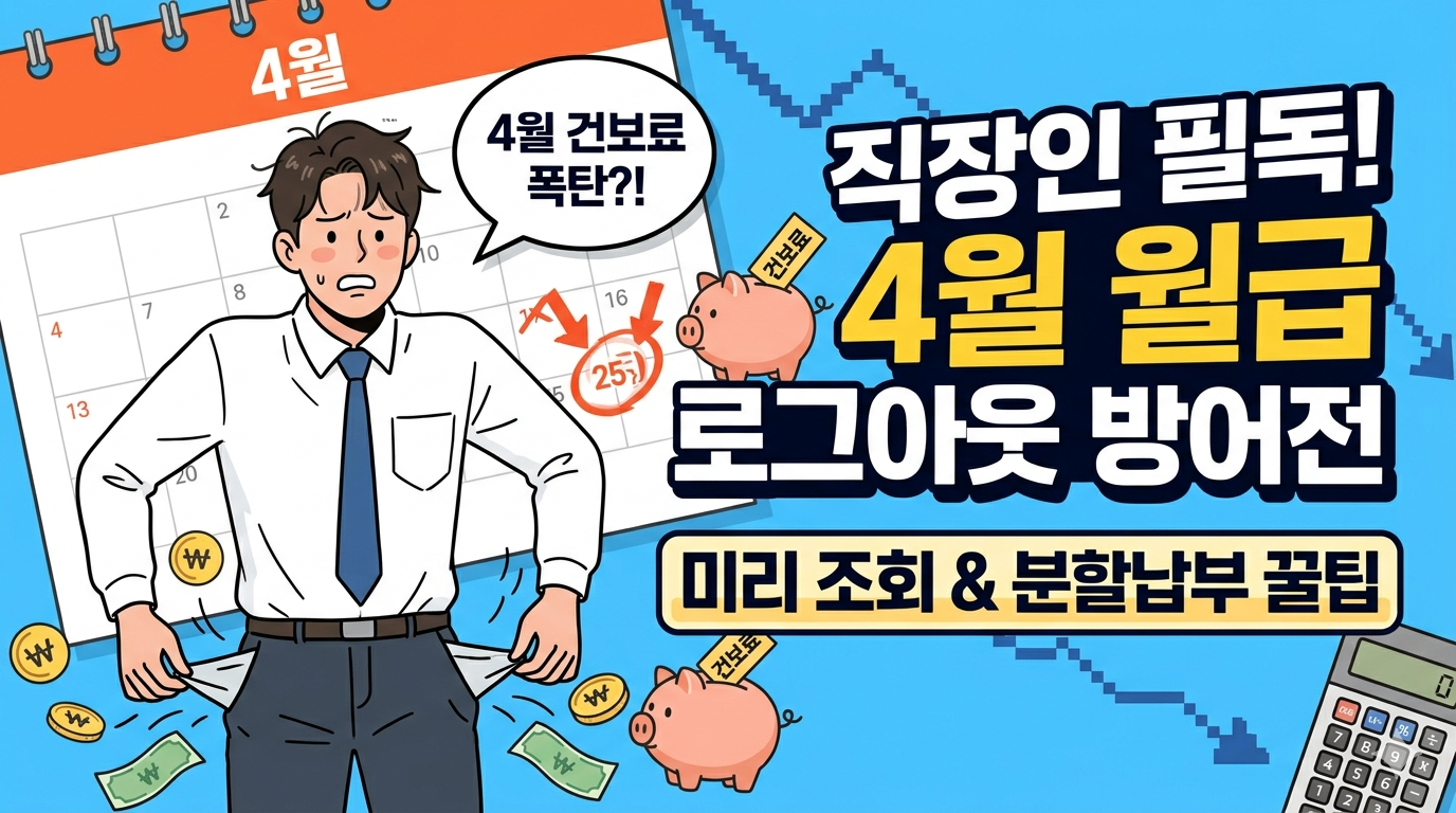 4월 월급 왜 이래 직장인 건보료 폭탄 피하는 조회 및 분할납부