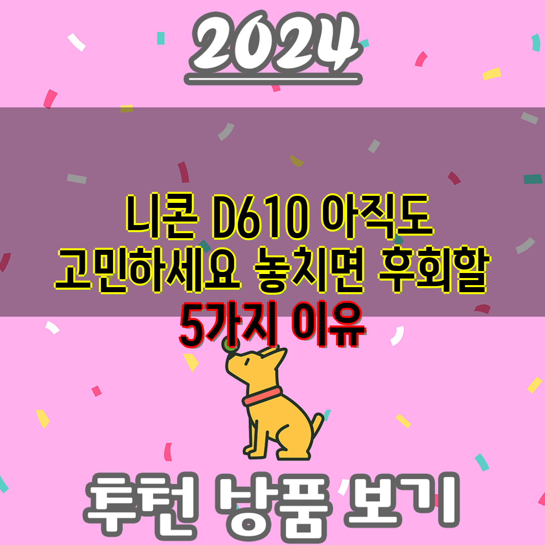 니콘 D610 아직도 고민하세요 놓치면 후회할 5가지