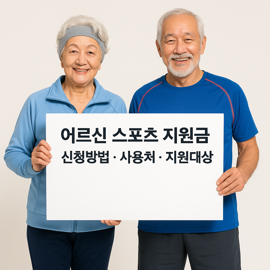 어르신 스포츠 지원금 신청방법 사용처 지원대상 한 눈에 알아보기
