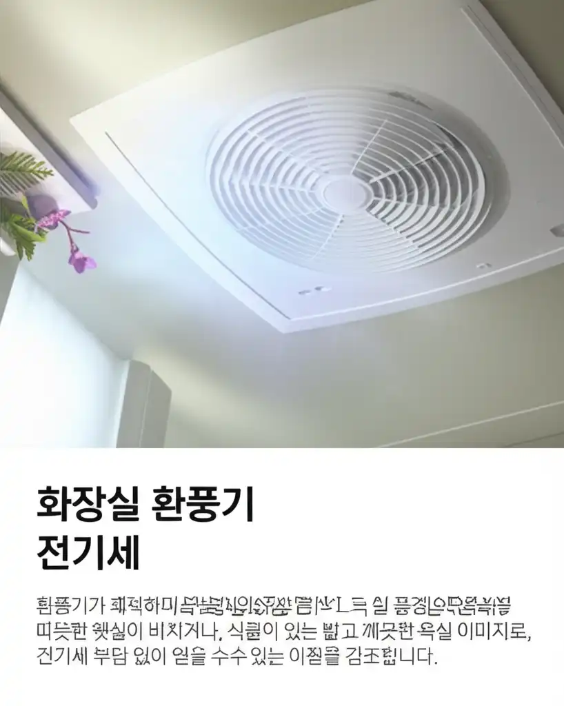 화장실 환풍기 전기세 절약으로 쾌적한 욕실 유지