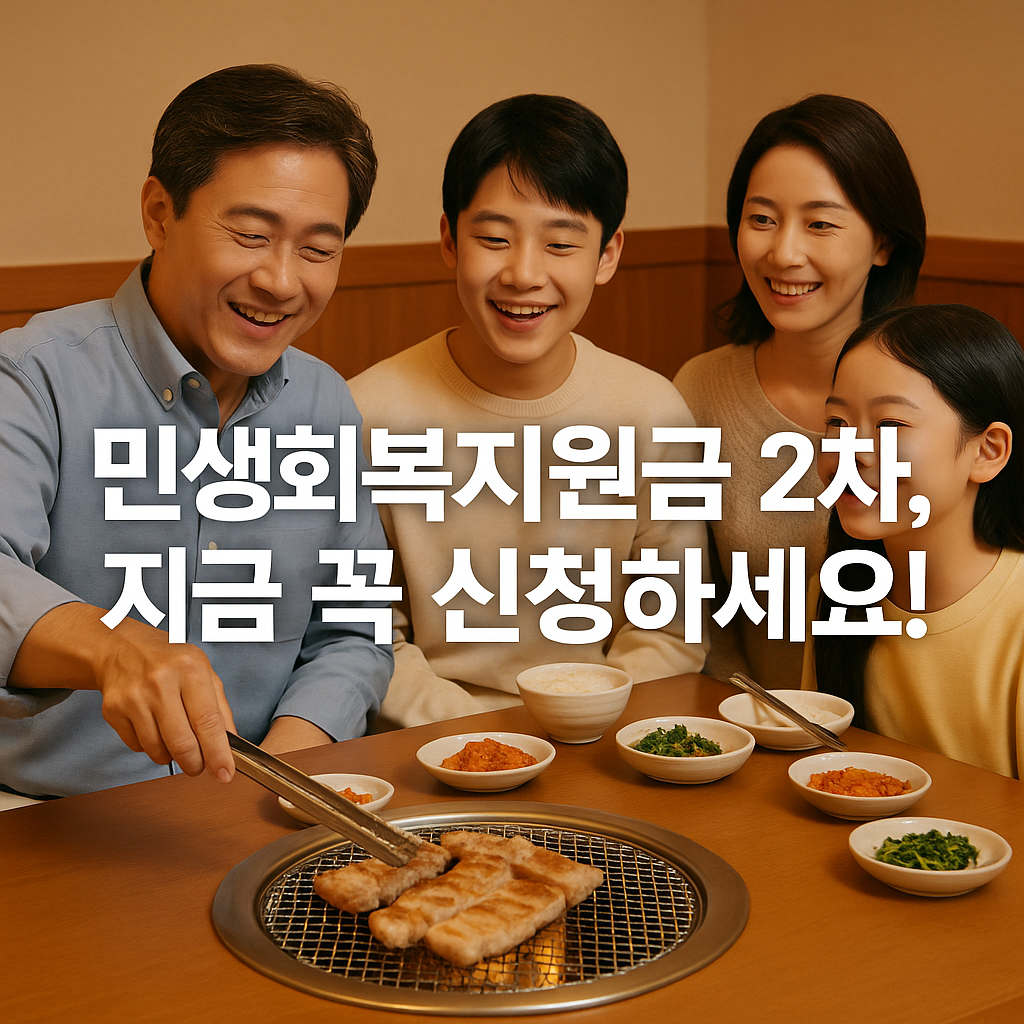 2025 민생회복지원금 2차 전국민 90%에 10만원 추가 지원