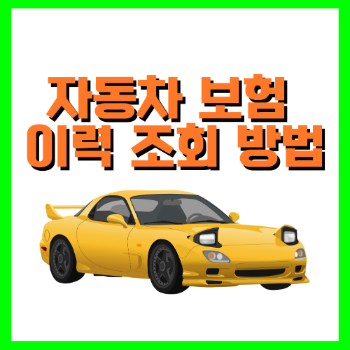 자동차 보험 이력 조회 방법