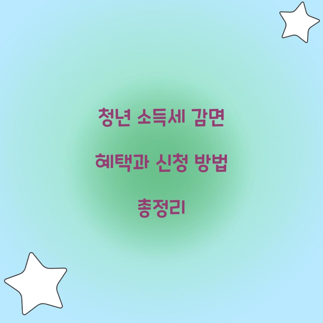 청년 소득세 감면