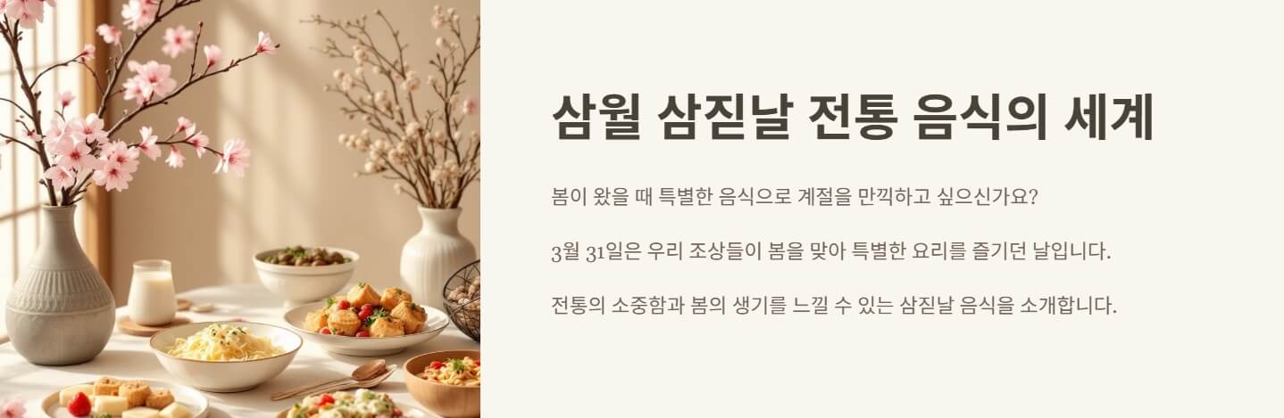 삼월 삼짇날 먹는음식