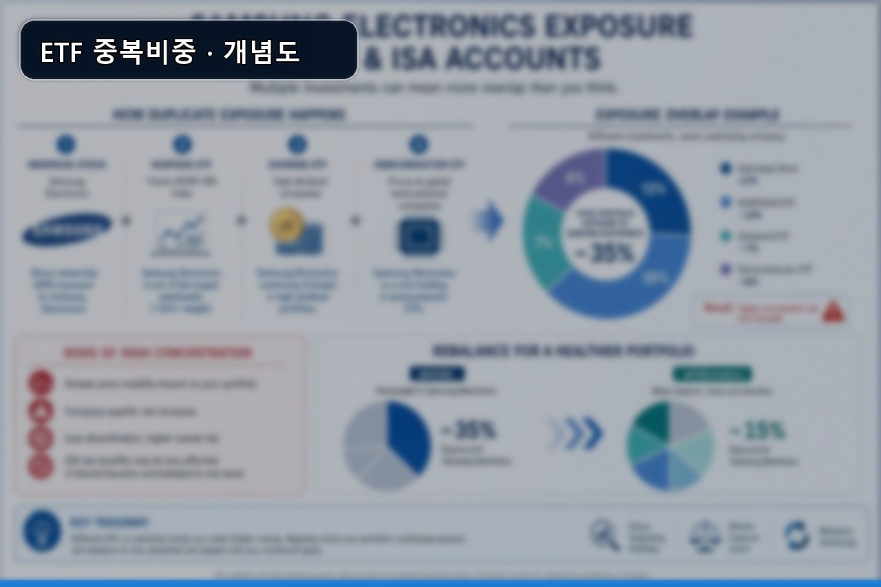 삼성전자 ETF ISA 배당 중복비중 체크 이미지