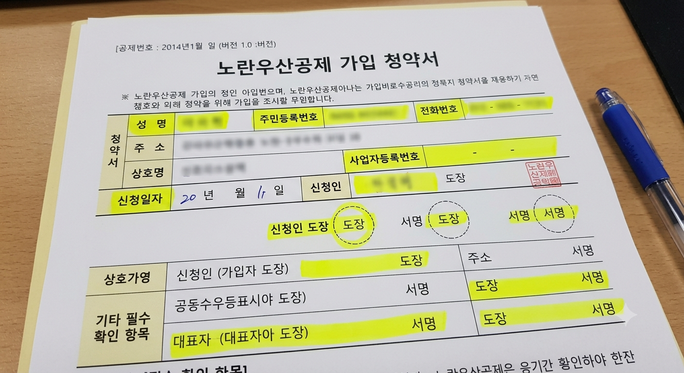 노란우산공제 신청서