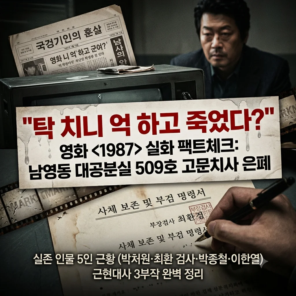 영화 1987 남영동 대공분실 박종철 고문치사 은폐 및 서울지검 최환 검사 부검 명령