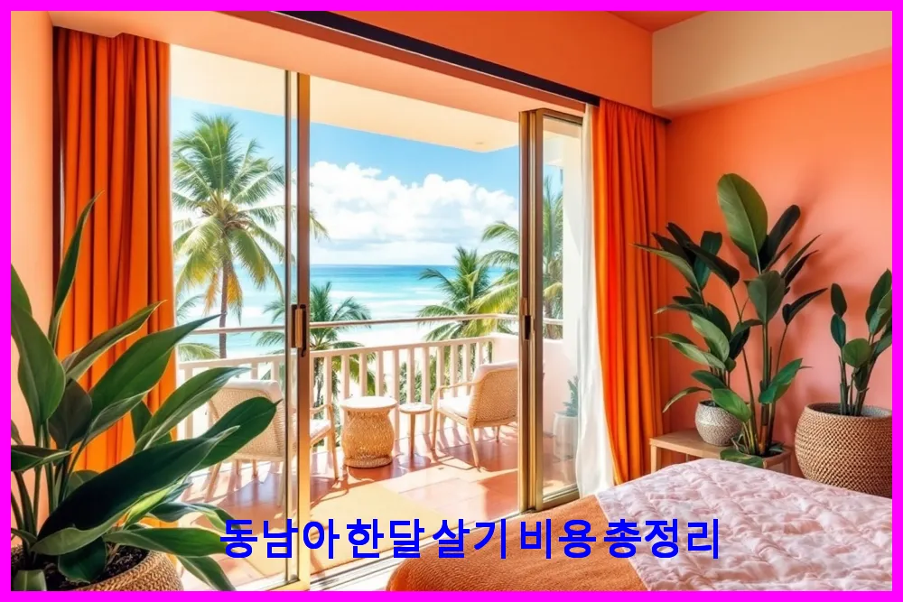 동남아 한달 살기 비용 총정리