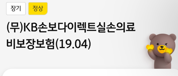 제가 들어놓은 실비 (KB손해보험)