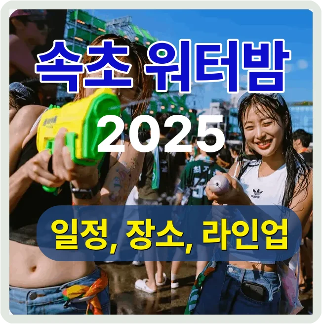 2025 워터밤 속초 일정