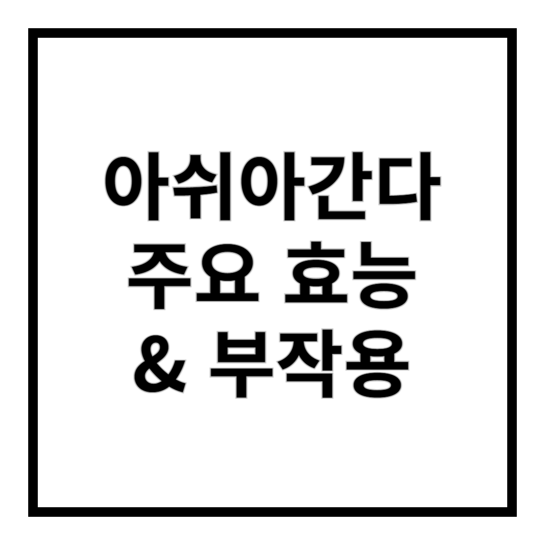 아쉬아간다 효능
