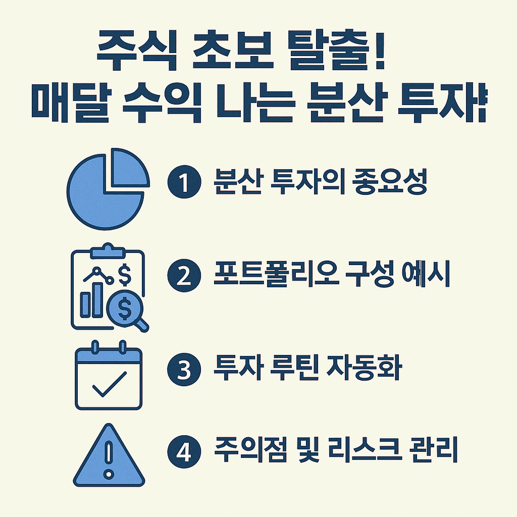 주식 초보 탈출! 매달 수익 나는 분산 투자법
