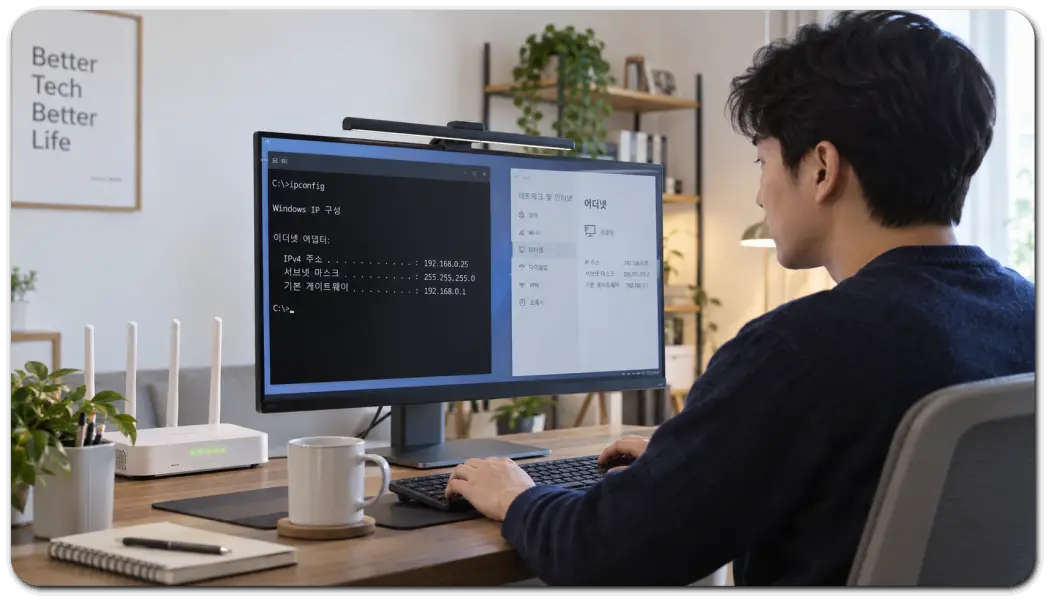 pc-에서-내부-ip-주소-확인하기