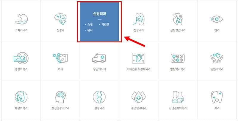 진료과 클릭하여 자세히 알아보기