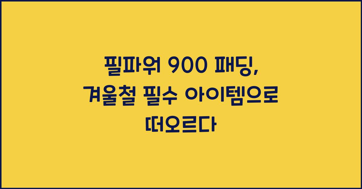 필파워 900 패딩