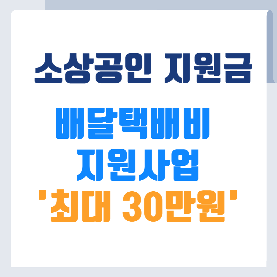 배달택배비 지원사업