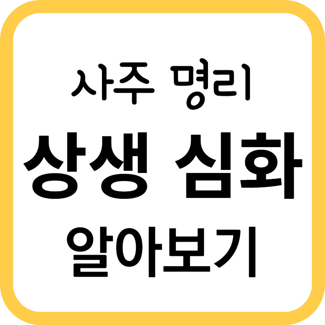 사주, 운세, 명리, 상생, 오행, 십신