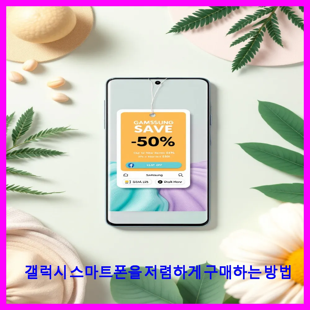 갤럭시 스마트폰을 저렴하게 구매하는 방법