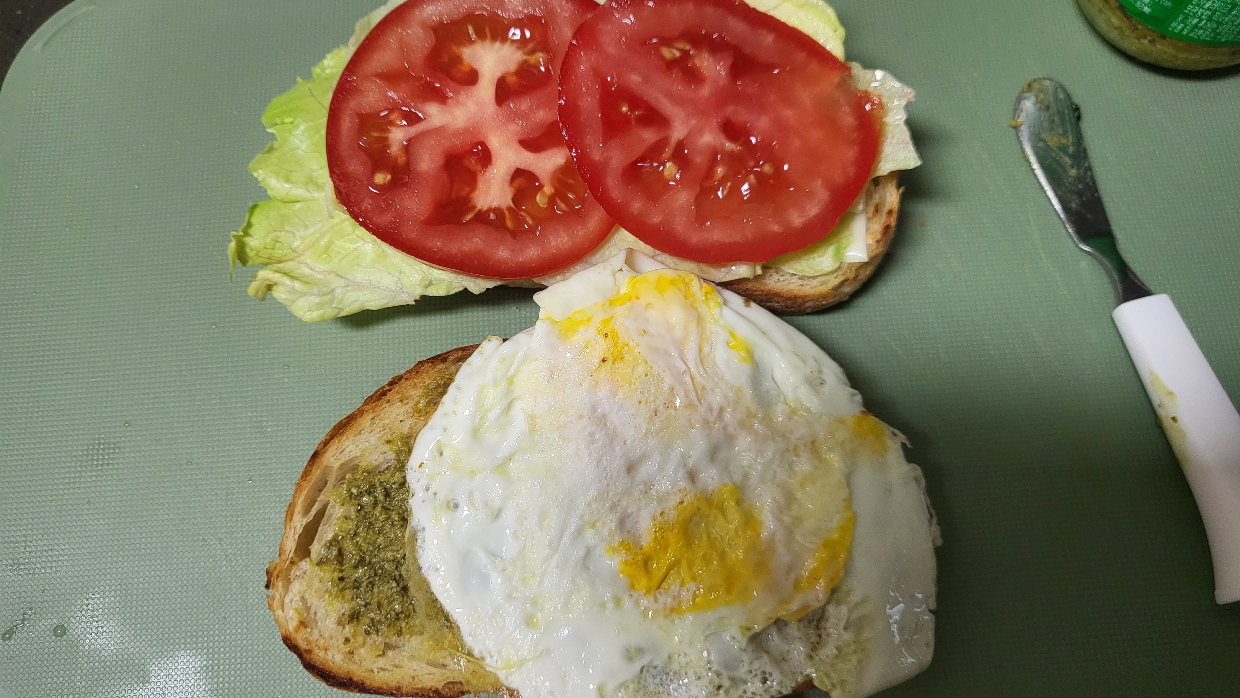 올리브 호밀깜빠뉴 샌드위치 만들기