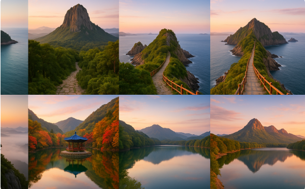 섬 산 호수 관련 사진