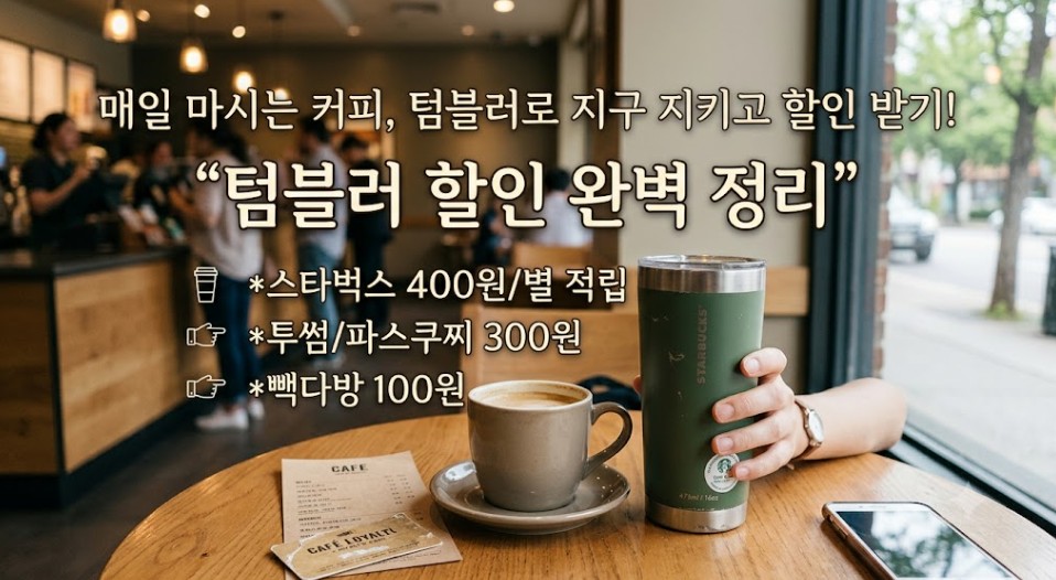 카페 텀블러 할인 정보 사진