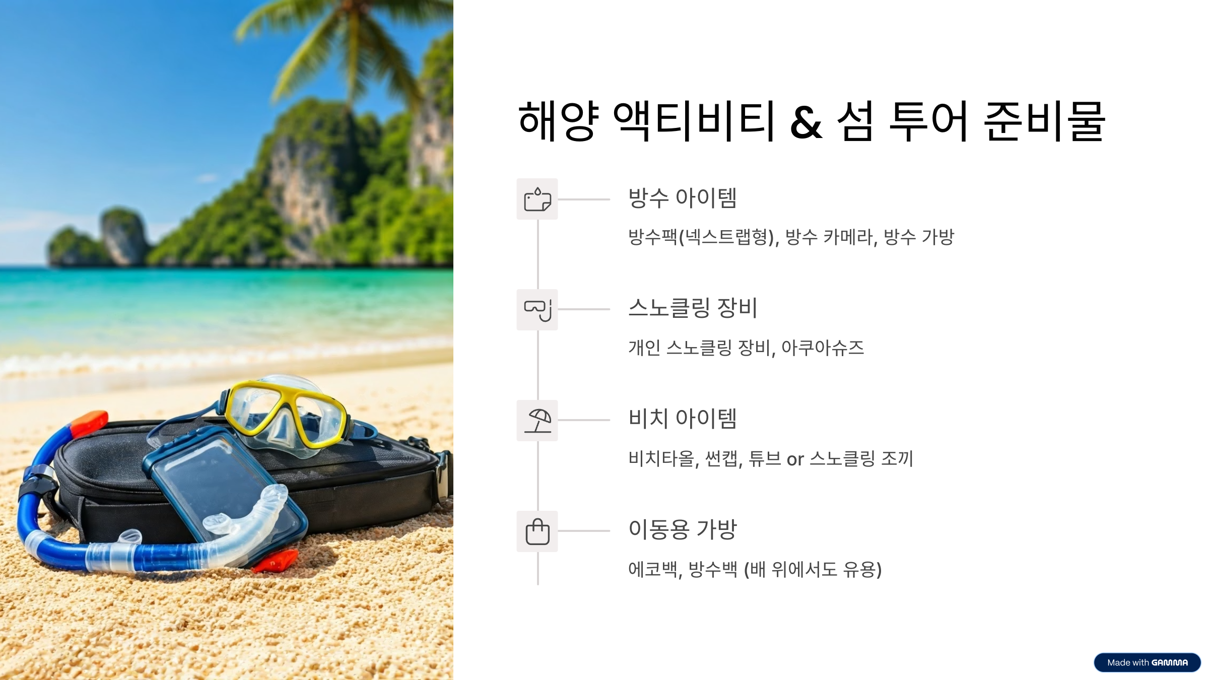 코타키나발루 여행 준비물 체크리스트