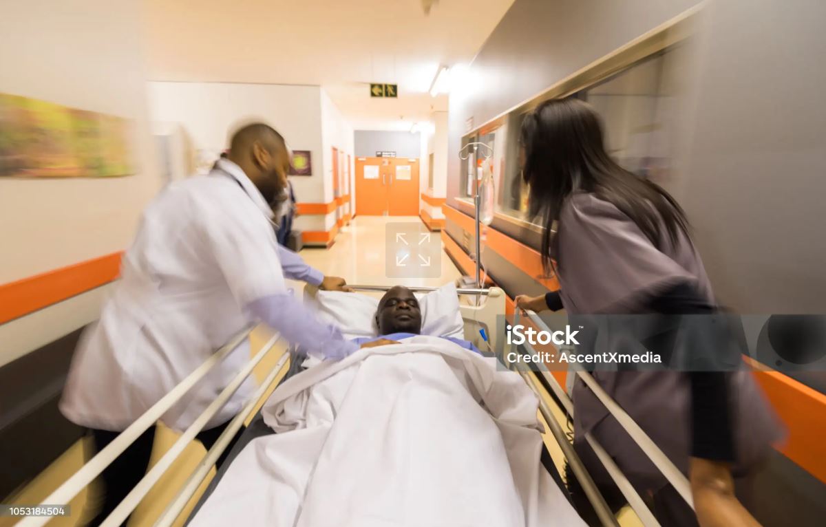 환자 이동 장면 사진